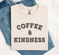 Coffee & Kindness Shirt, Coffee Gift Tee, Soft Gildan