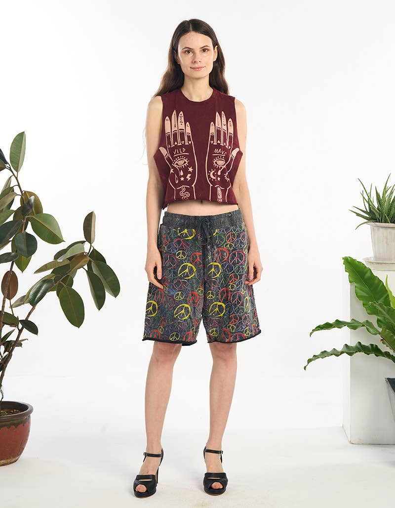Cotton Sleeveless Crop Top (TH-1984PK)