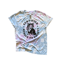 Certified Menace to Society Cat Pastel Tie Dye Tee