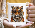 Glam Tiger Preppy Boujee Leopard Animal Bling Coffee Mug