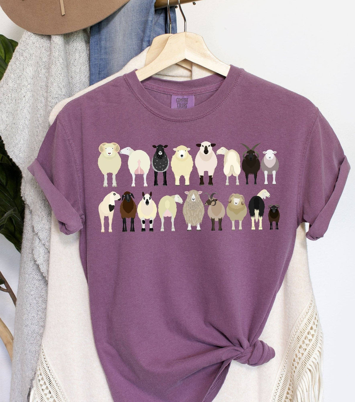 Sheep Breeds Farm Animal Lover T-Shirt