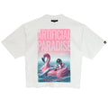 Cult's Oversized Ss Tee "Artificial Paradise" in White