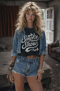 Smoke Show 90's Cropped Acid Wash T-Shirt
