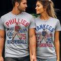 Vintage Baseball Team Rangers Dodgers Yankees Graphic Tee