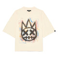 Cult's Oversized Ss Tee "Scribble Logo" in Winter White