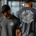 One Nation Under God Cross Christian Graphic Tee