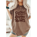 Coffee in My Hand Christ in My Heart Vintage Graphic Oversiz