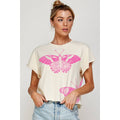 Butterfly Dropped  Vintage Graphic Crop Top