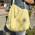 Yellow & Cream Striped Tote Bag, Large Shoulder Bag, Beach Bag, Summer Market Bag, Casual Everyday Tote, Travel Bag, Boho Striped Handbag, Gift For Her (Copy) (Copy) (Copy) (Copy)
