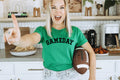Gameday Varsity Font Kelly Green Football Trendy Graphic Tee