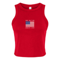 One Nation Under God American Flag 4th of July Racer Tank