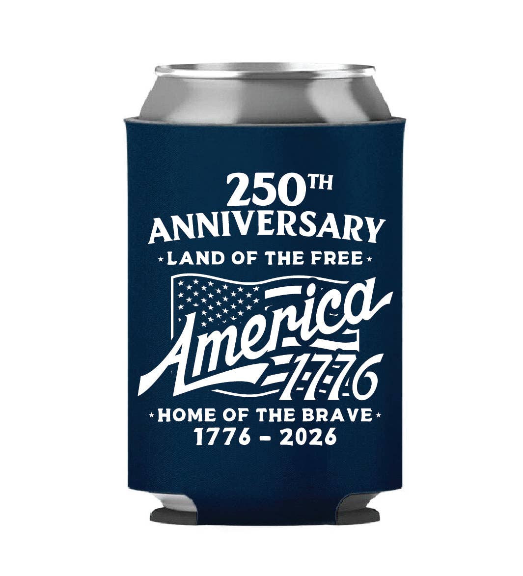 250th Anniversary - Home of the Brave Blue Koozie - 4699