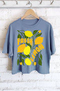 Fresh Lemon Graphic Long Crop Top