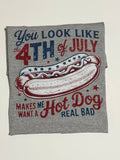 4th July Hot Dog T-Shirt