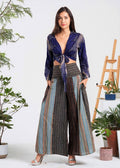 Multi-Colors Wide-Leg Elastic Waist Pants (KT-1403)