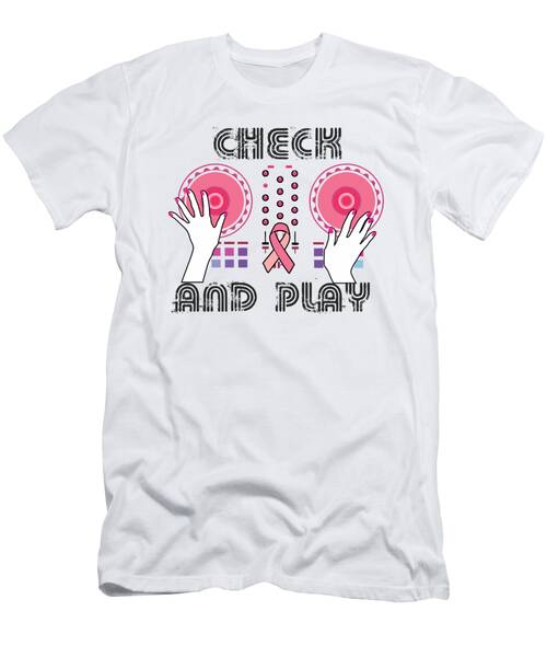 Naughty Breast Cancer Awareness Art For Women Light #4 T-Shirt