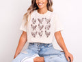 Vintage Chicken Collage Cream Rustic Western Graphic Tee