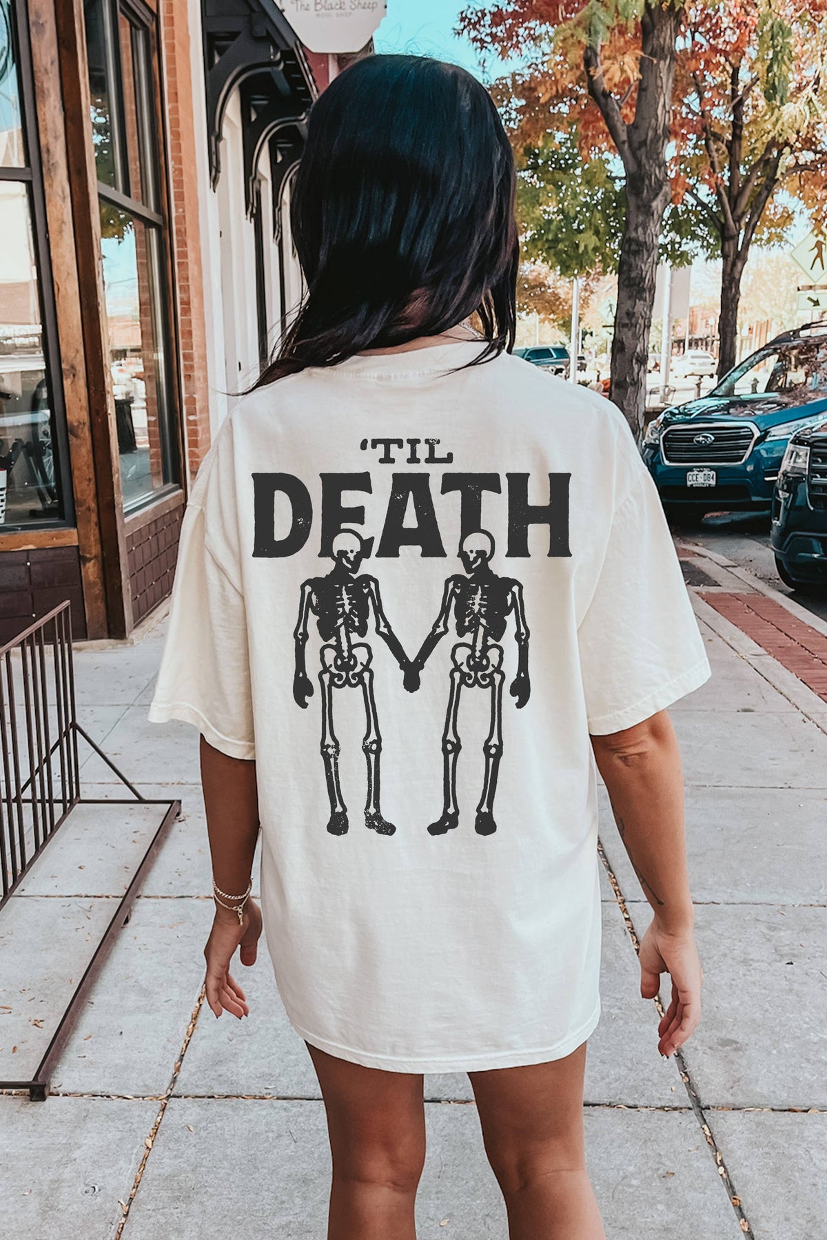 Til Death Graphic Women's T-Shirt in Natural or Ivory