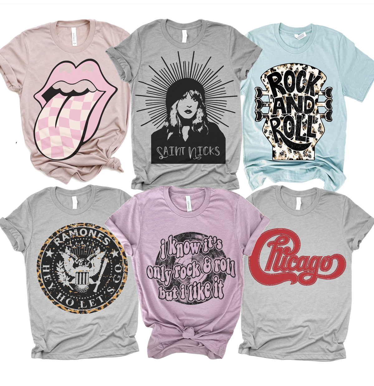 Classic Rock & Roll Band Retro Music Concert Graphic Tee