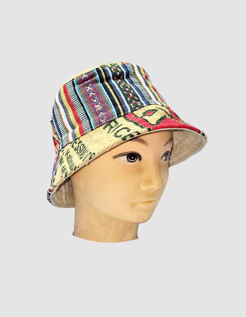 Multi-Patch Hemp Bucket Hat (HAT-121)