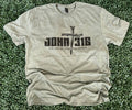 John 3:16 On Gildan Softstyle Heather Military Green