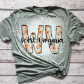 West Virgina Floral Bleached T-Shirt