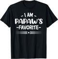 I Am Papaw's Favorite Sarcastic Kids Funny Tees