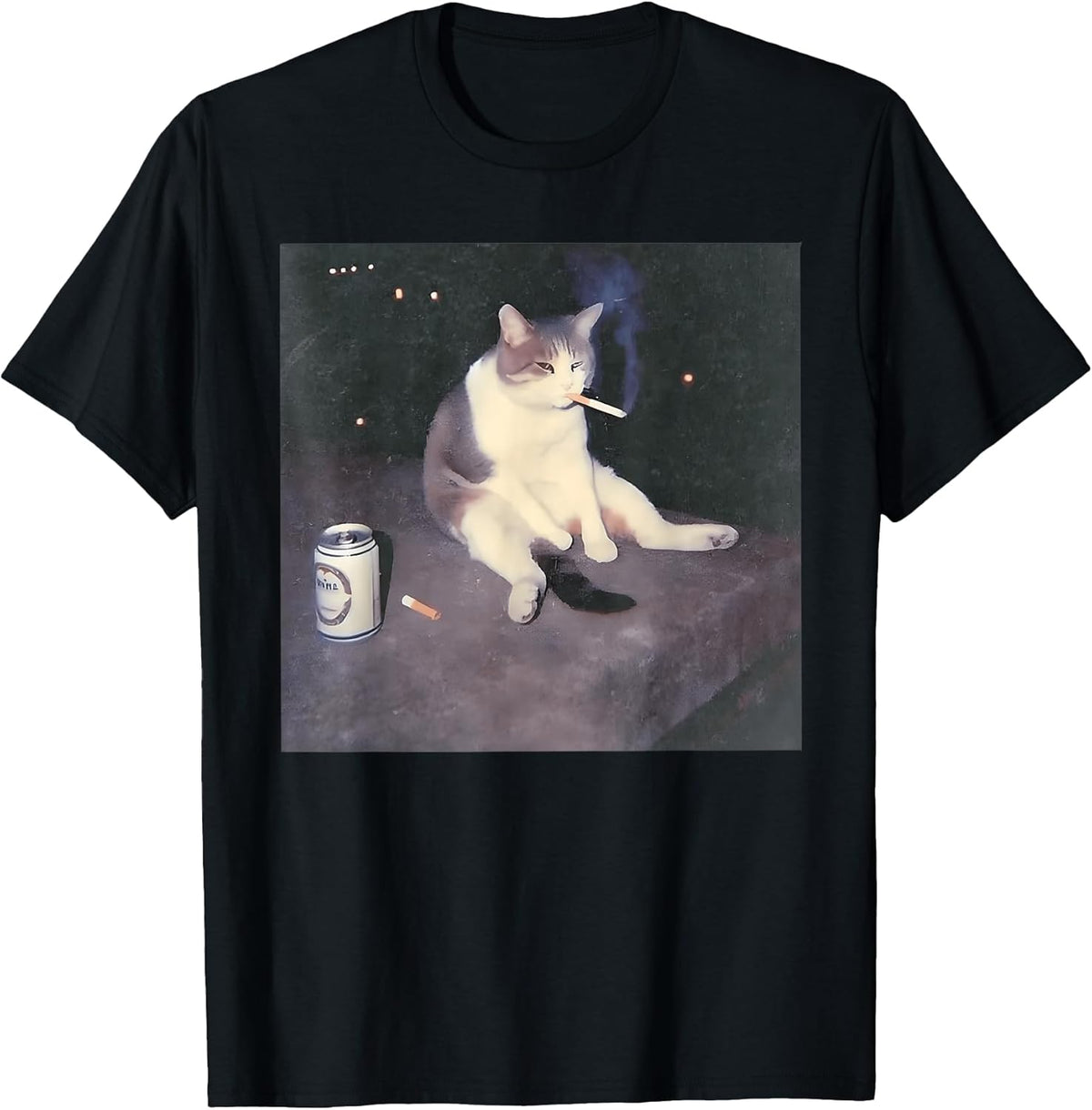 Smoking Black Cat Funny Tees Co.