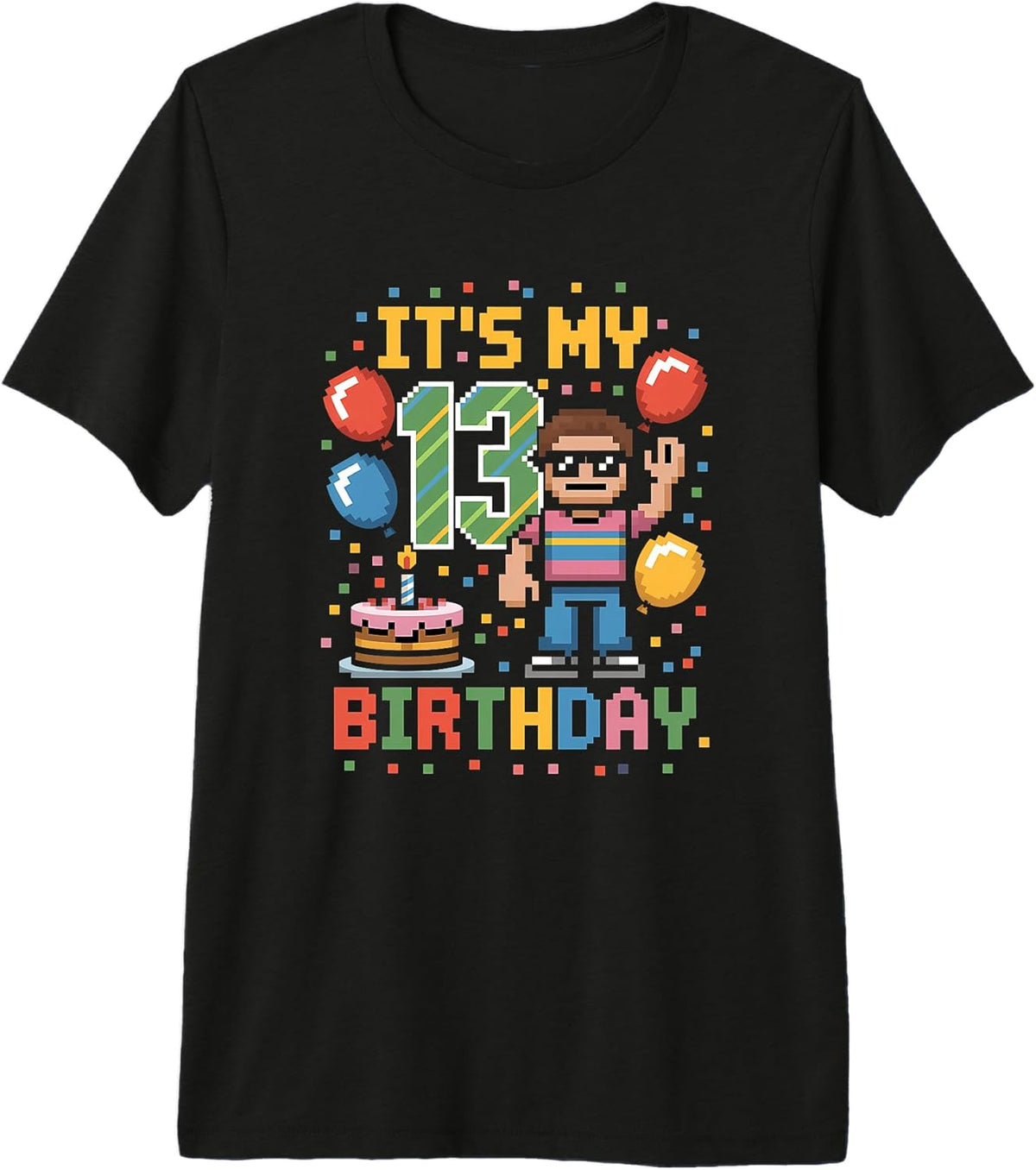 Retro Pixel Gamer Birthday Boys Apparel & Gifts