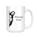 Whatcha Doin? Peeking Jesus Mug
