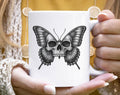 Skull Butterfly Gothic Horror Art Coffee Mug