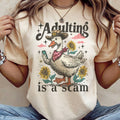 Sarcastic Duck Adulting Is A Scam Relatable Graphic Tee
