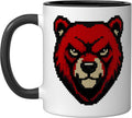 Pixel Bear Face Retro Pixel Art Animal Design