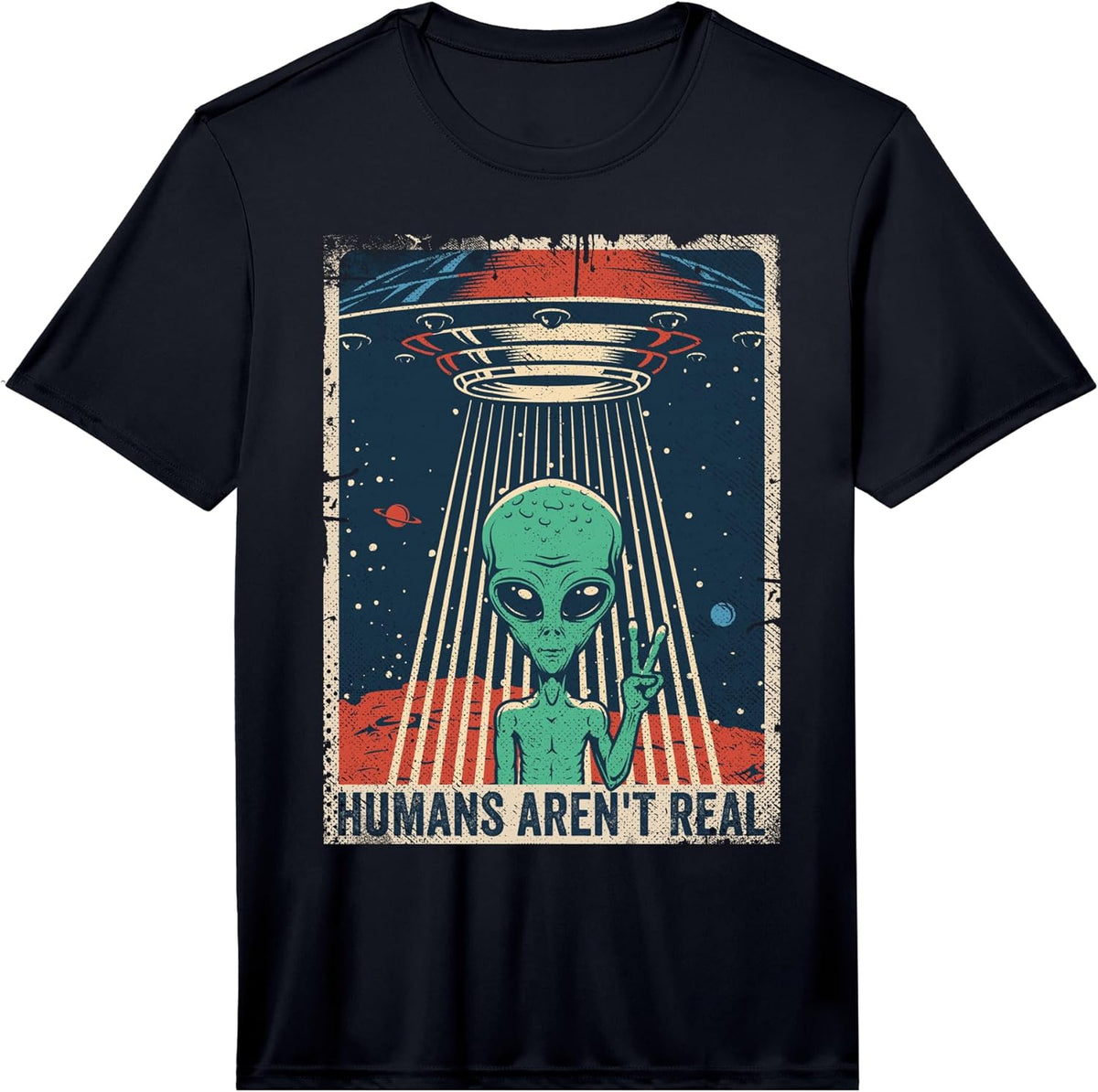 Funny Alien Gifts Space Galaxy UFO Tees Merch