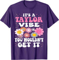Girl Retro Taylor First Name Personalized Groovy