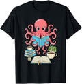 Literary Bookish Book Octopus Coffee Reading Sea