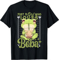 Womens Kawaii Frog Boba Tea Neko