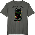 Silly Christmas Lights Holiday Cat Tees and Merch