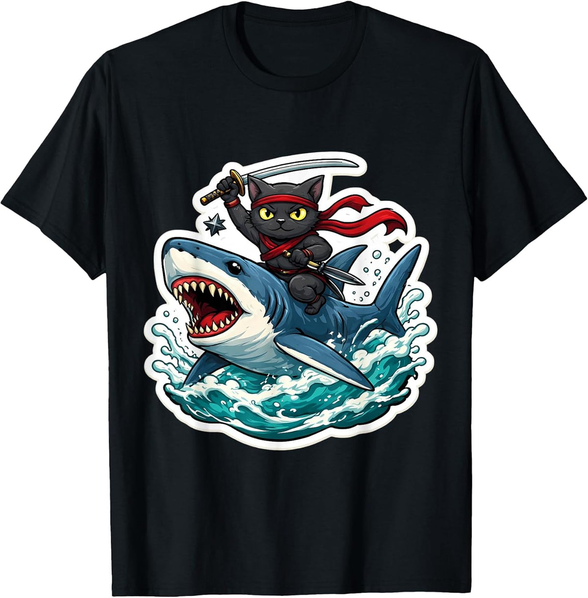 Ninja Cat Riding Shart Funny Cartoon Owner Merch