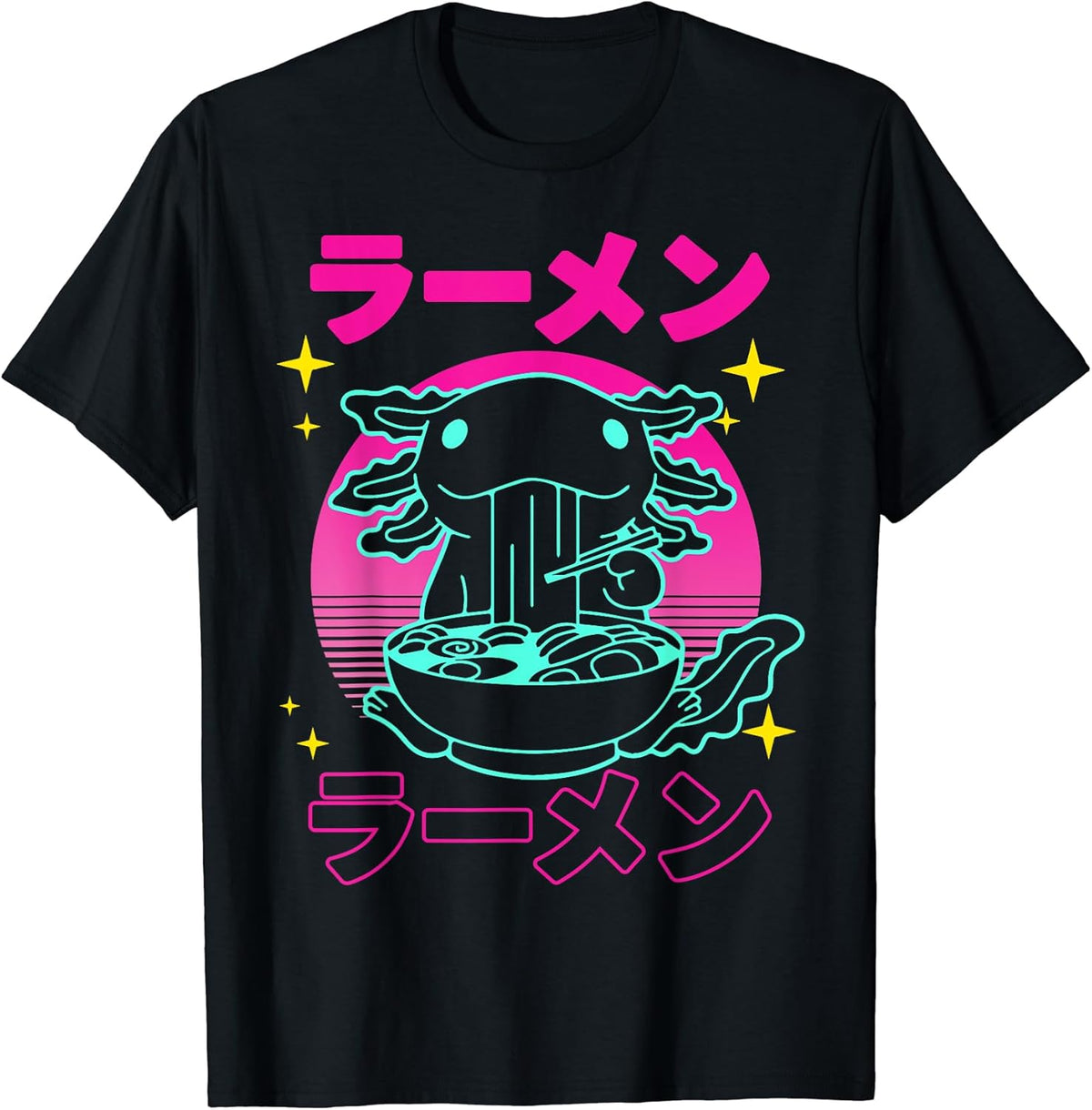 Retro Aesthetic Kawaii Axolotl Japanese Noodles