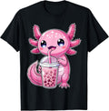 Bobalotl Kawaii Axolotl Drinking Boba Tea