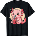 Cute Kawaii Axolotl Drinks Boba Bubble Tea