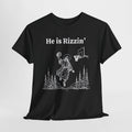 He Is Rizzin' Basketball T-Shirt - Fun Christian Shirt