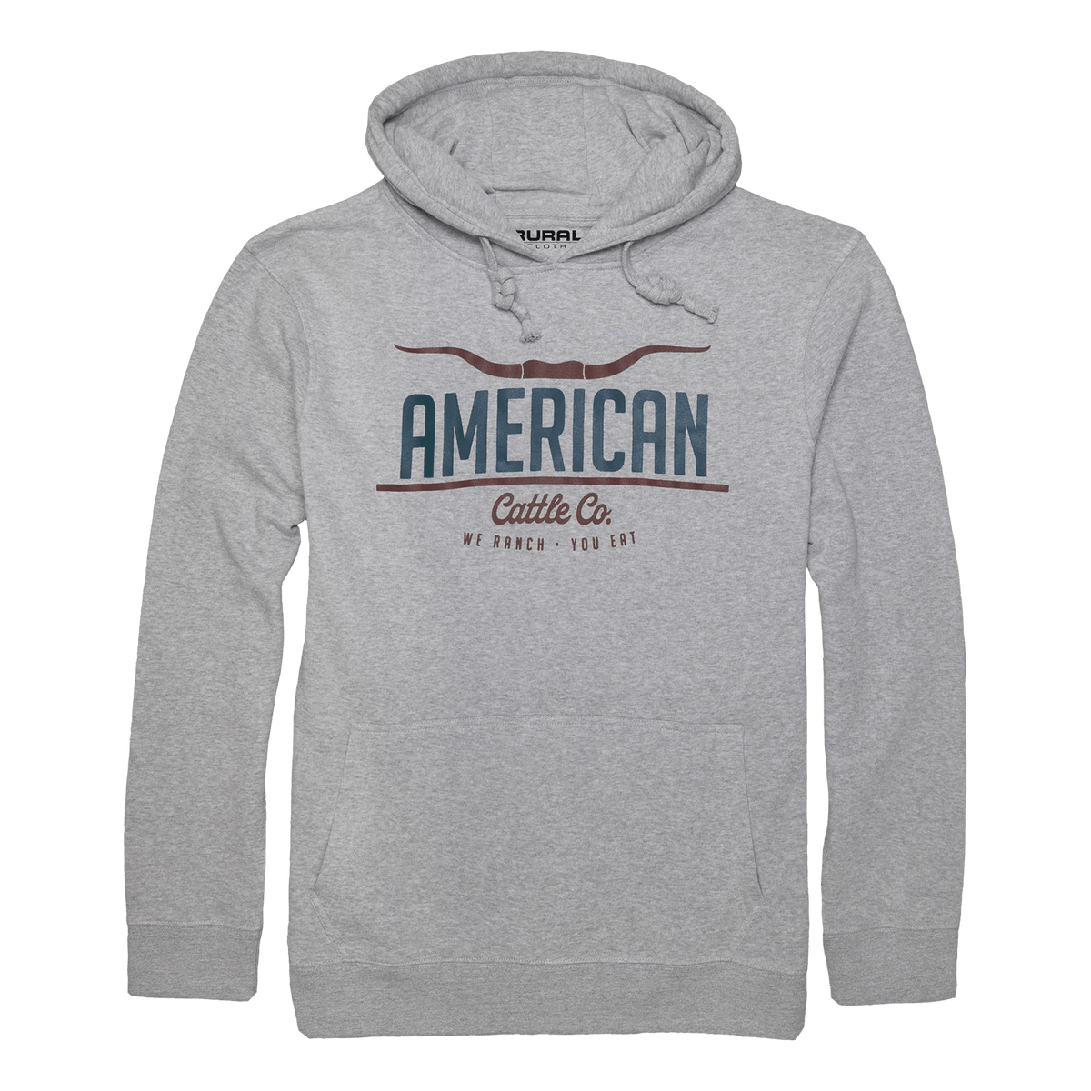 American Cattle Co Pullover-Athletic Gray