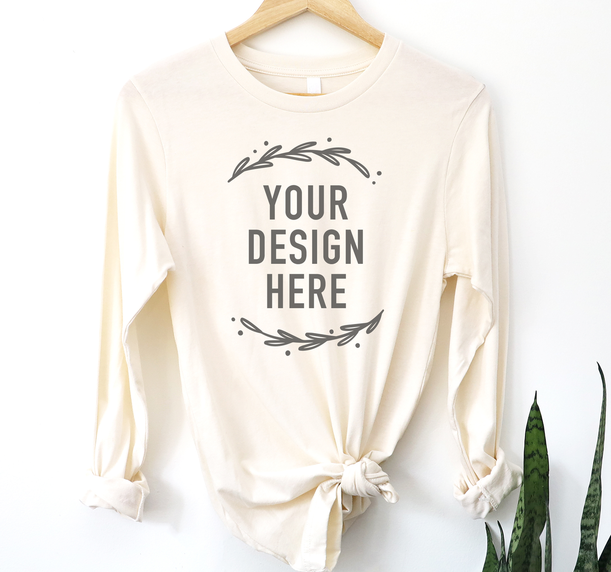 Your Custom Design Long Sleeve Tee, Your Artwork Dtf Printed