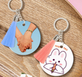 Customizable Sublimation Round Keychain with Tassel