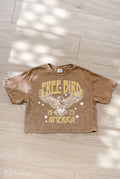 Free Bird America Cropped Mineral Graphic Top
