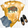 Distressed Floral Buffalo
