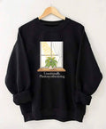 Emotionally Photosynthesizing Sweatshirt, Valentine’S Day Plant Lover Gift, Cozy Botanical Crewneck, Houseplant Lover Sweater