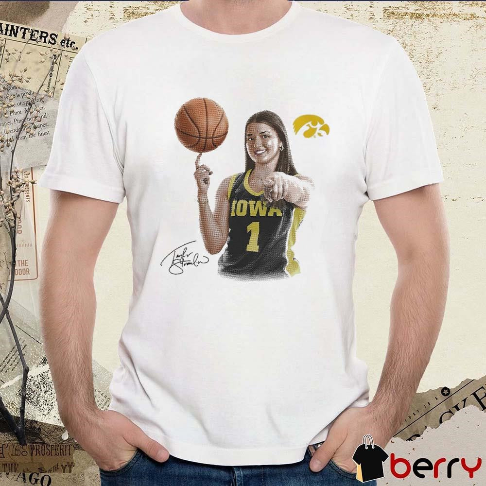 Taylor Stremlow Iowa Basketball Portrait Signature t-shirt